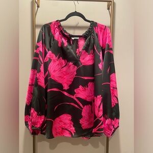 Sugarlips silk pink and green blouse